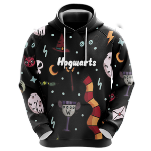 Harry Potter : Hogwarts Houses Unisex 3D Hoodie