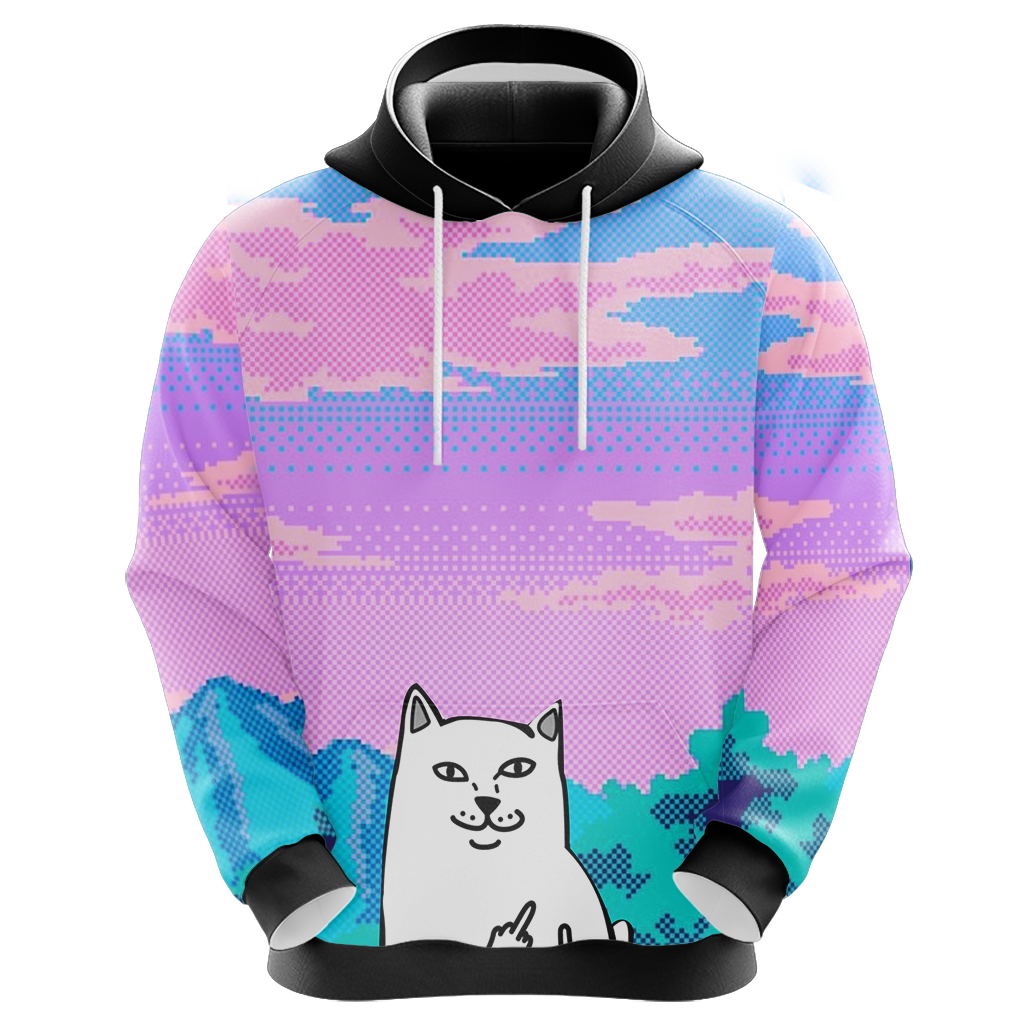 Cat Kawaii Vintage Style Unisex 3D Hoodie