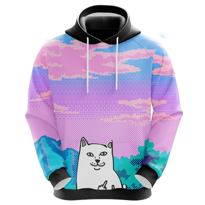Cat Kawaii Vintage Style Unisex 3D Hoodie