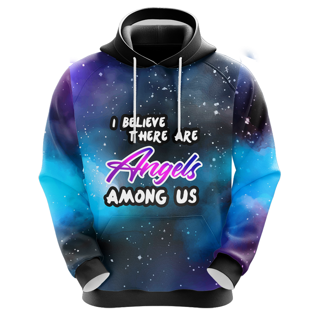I Believe There Are Angels Among Us Elephant Unisex 3D Hoodie