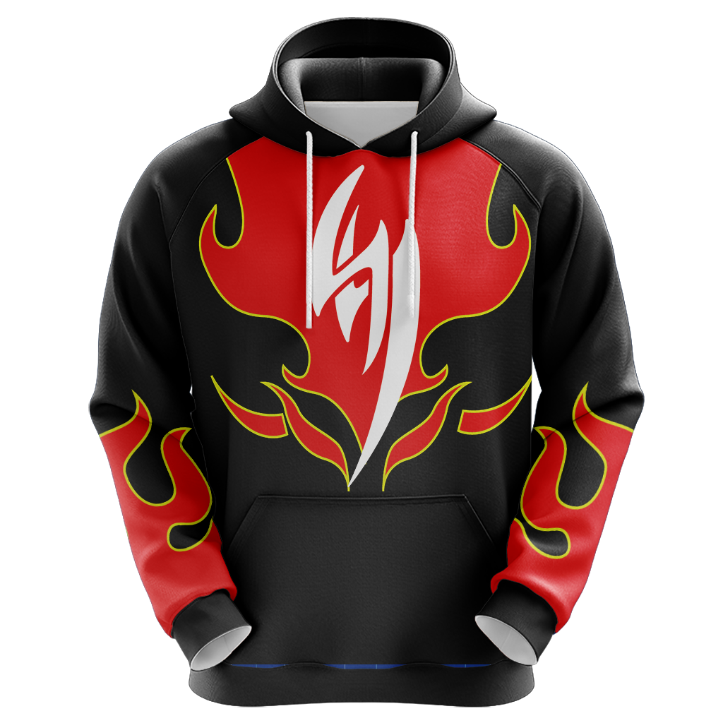 Tekken Jin Kazama Red Flame Unisex 3D Hoodie