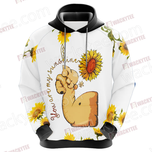 Elephant And Sunflower Unisex 3D Hoodie