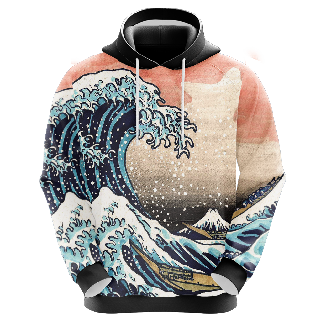Tsunami Japanese Unisex 3D Hoodie
