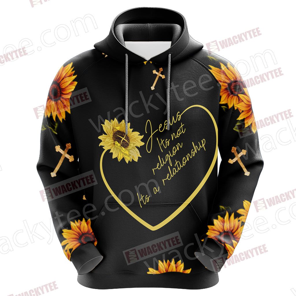 Christian - Its Not Religion Its A Relationship Unisex 3D Hoodie