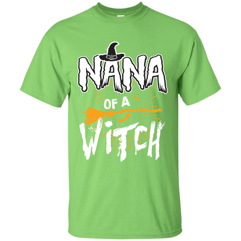Halloween T-shirt Nana Of A Witch Lime