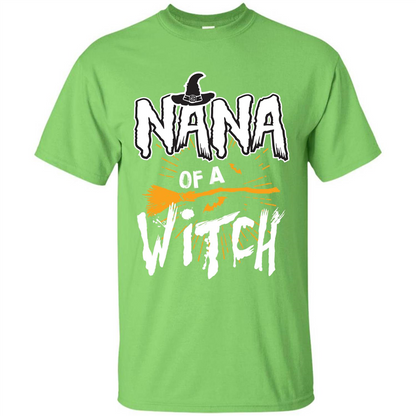 Halloween T-shirt Nana Of A Witch Lime