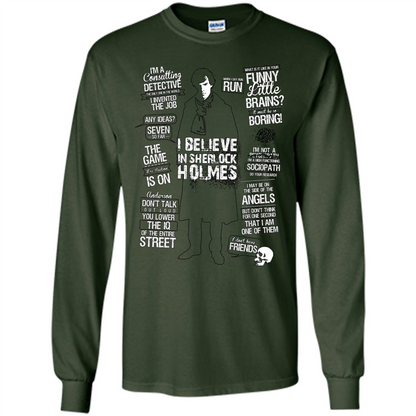 Detective Quotes To A Great Mind Nothing Is Little T-shirt Forest Green