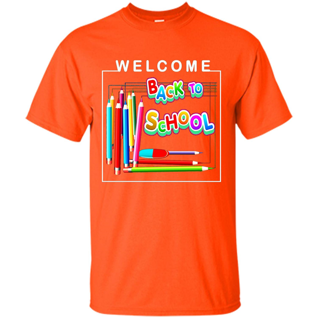 Welcome Back to School T-shirt School Day T-shirt Orange