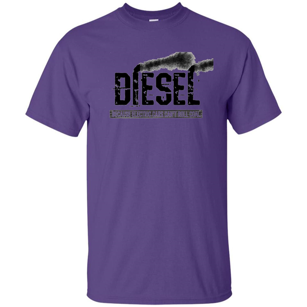 Diesel Rolling Coal T-Shirt Black Smoke Lifted Truck T-Shirt Purple