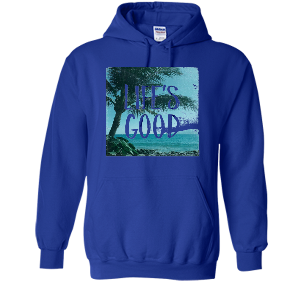 Life's Good Palm Tree T-Shirt cool shirt Royal