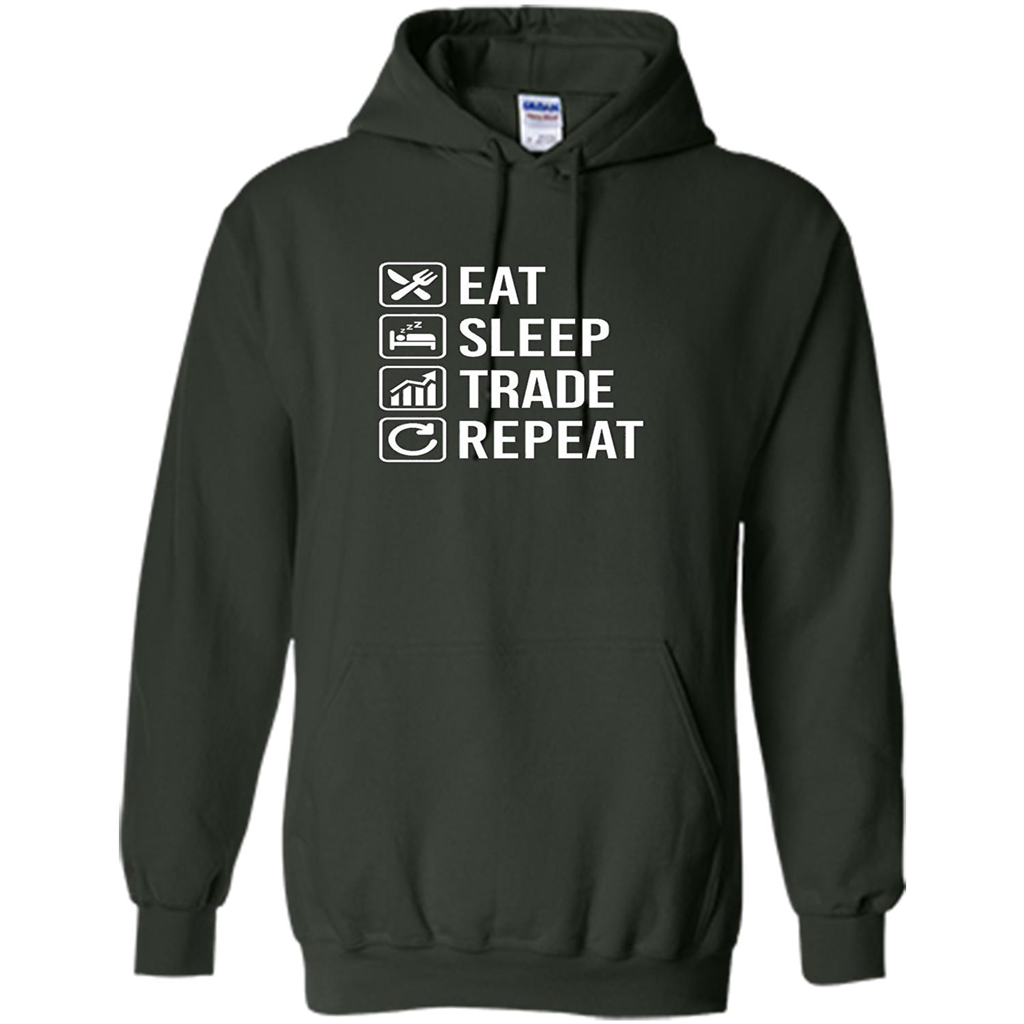 Eat Sleep Trade Repeat T-shirt Forest Green
