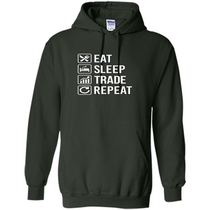 Eat Sleep Trade Repeat T-shirt Forest Green