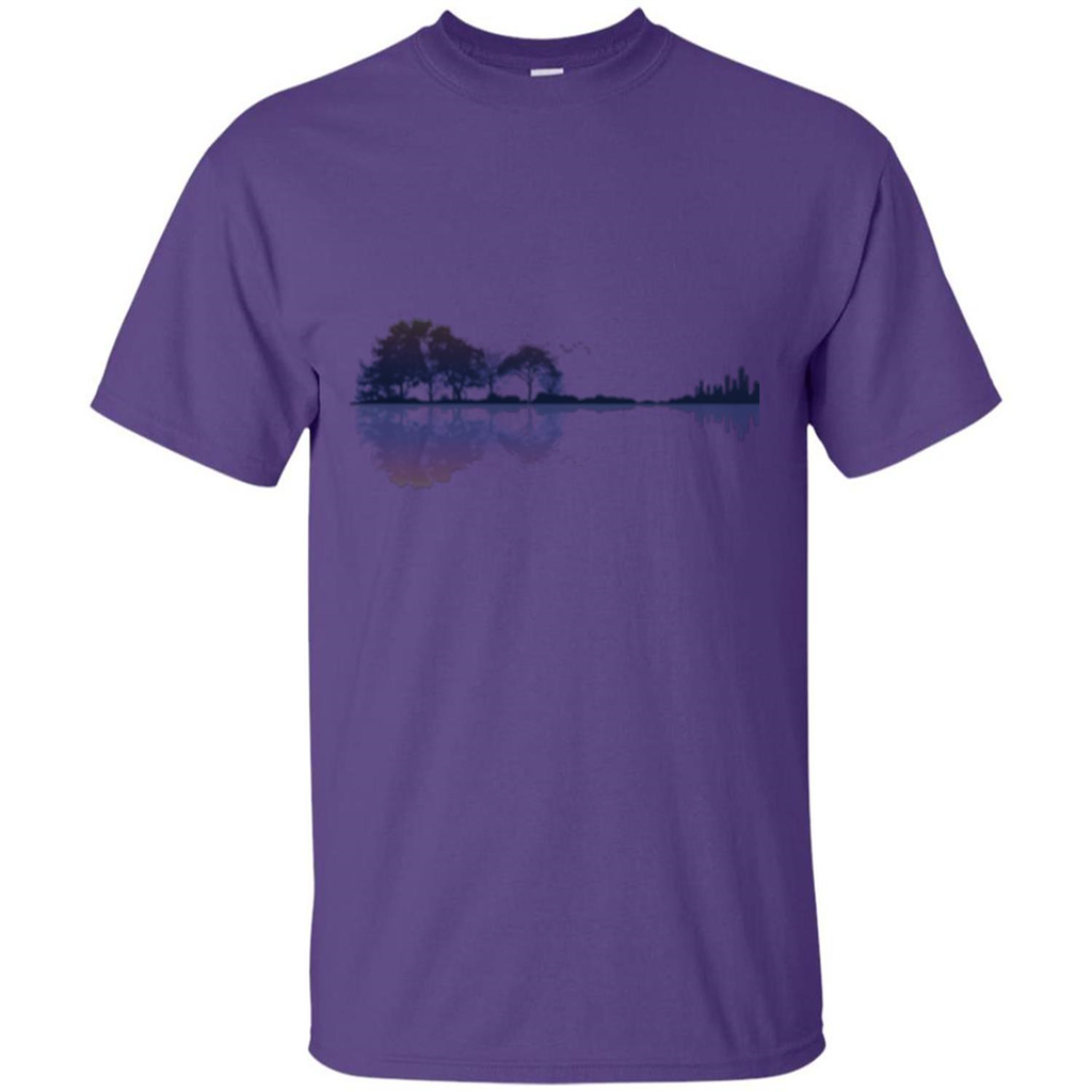 Nature Guitar T-shirt Guitar Lover T-shirt Purple