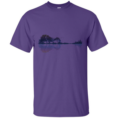Nature Guitar T-shirt Guitar Lover T-shirt Purple