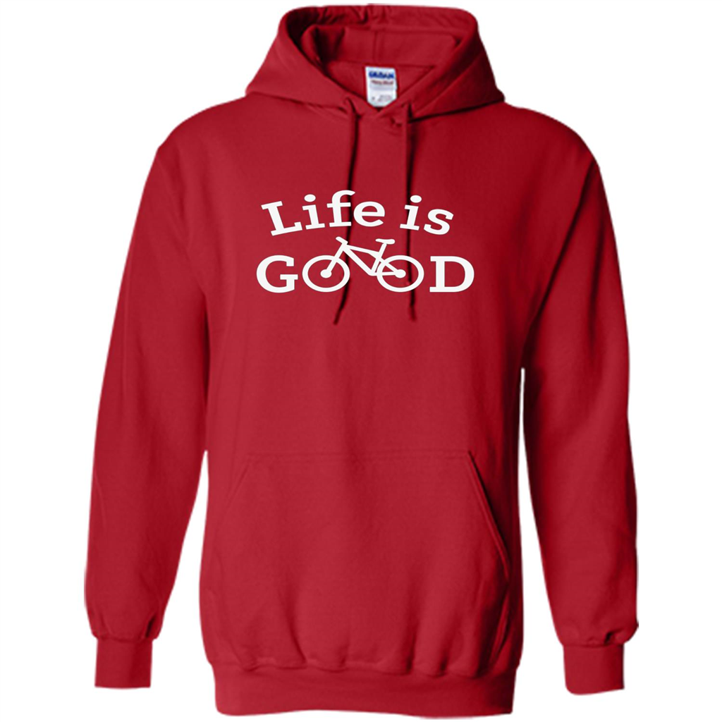 Bicycle T-shirt Life Is Good Red