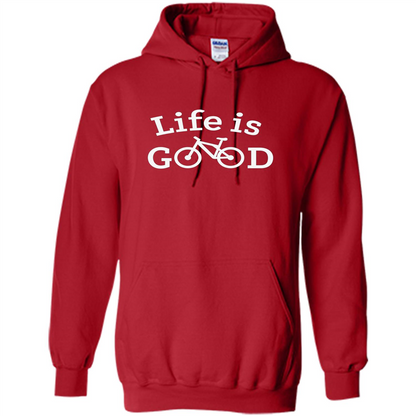 Bicycle T-shirt Life Is Good Red