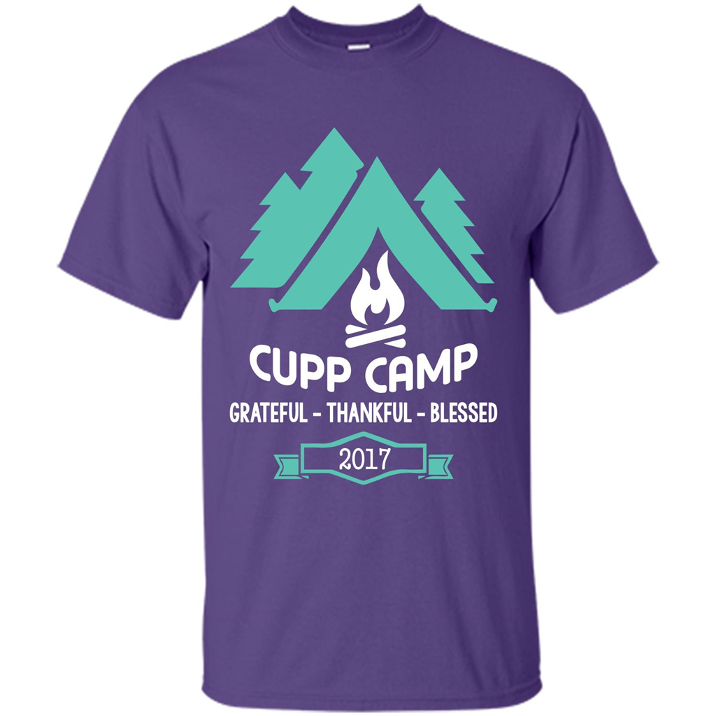 Camping T-shirt Cupp Camp Grateful - Thankful - Blessed 2017 Purple