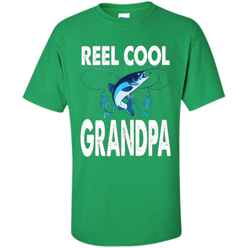 Fathers Day T-shirt Reel Cool Grandpa Irish Green