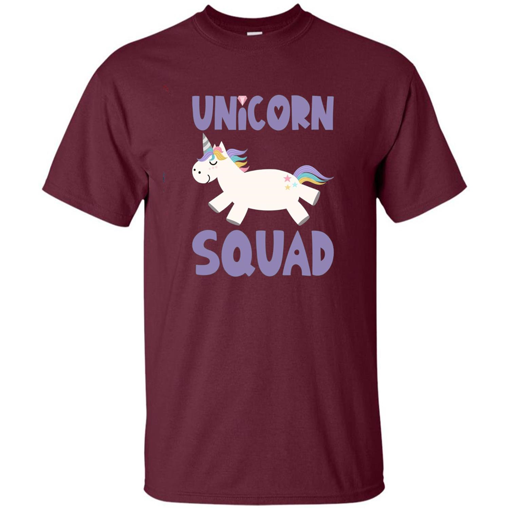 Unicorn Squad T-shirts Rainbow Fantasy Gift Princess Costume T-shirt Maroon