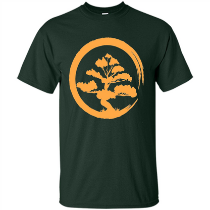 Bonsai Tree Japanese Zen Artist T-shirt Forest Green