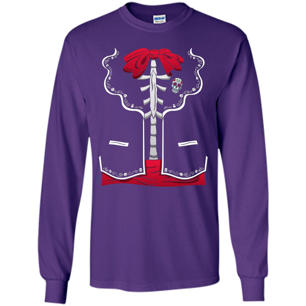 Halloween Costume Dia De Los Muertos T-Shirt Day Of The Dead Purple