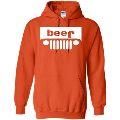 Funny Drinking T-shirt Adult Beer Jeep Orange