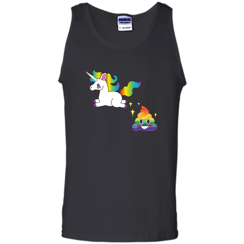 Unicorn Rainbow Poop Funny Cute Emojis T-shirt Royal