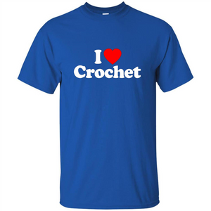 I Love Heart Crochet T-shirt