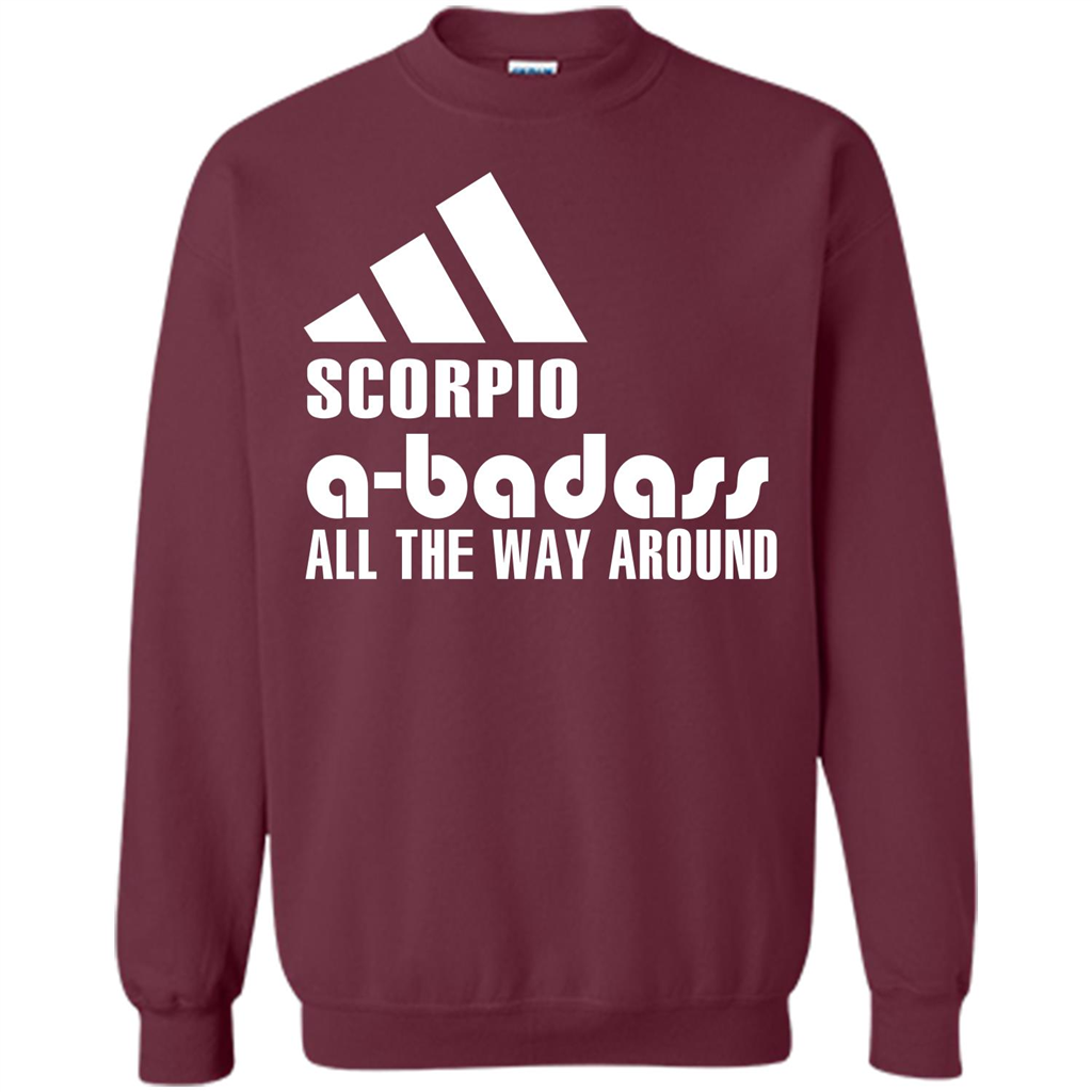 Scorpio A-Badass All The Way Around T-shirt Maroon