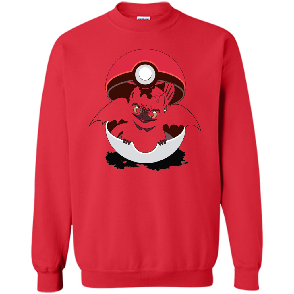 Cartoon T-shirt How To Catch Your Dragon Red