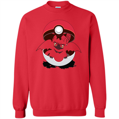 Cartoon T-shirt How To Catch Your Dragon Red