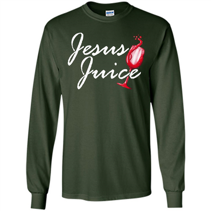 Wine T-shirt Jesus Juice Forest Green