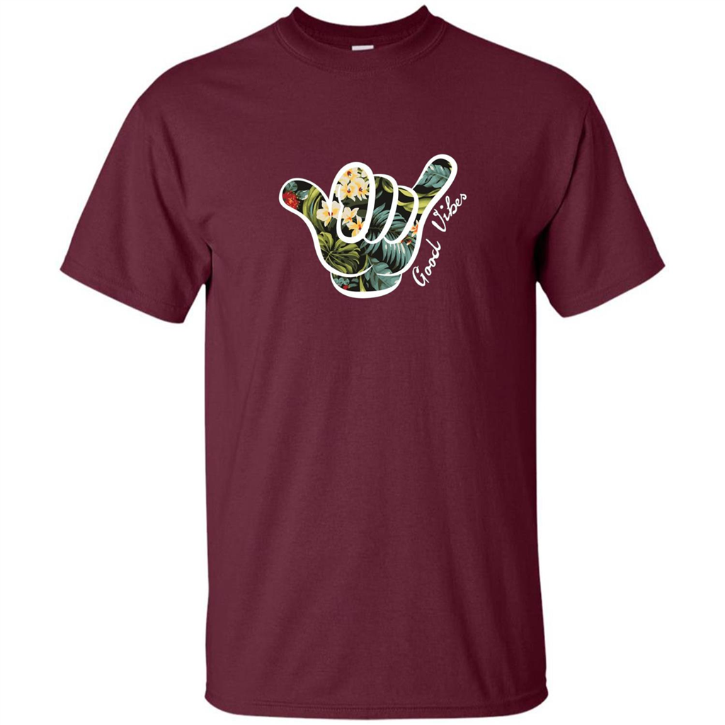 Shaka Good Vibes T-shirt Maroon