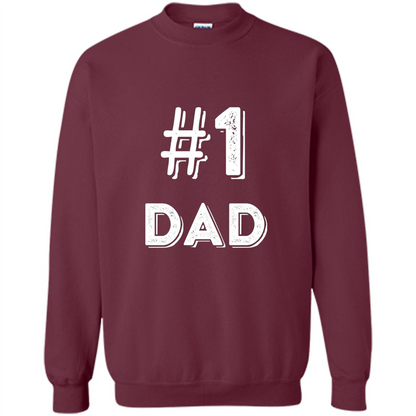 Fathers Day T-shirt Dad No.1 T-shirt Maroon
