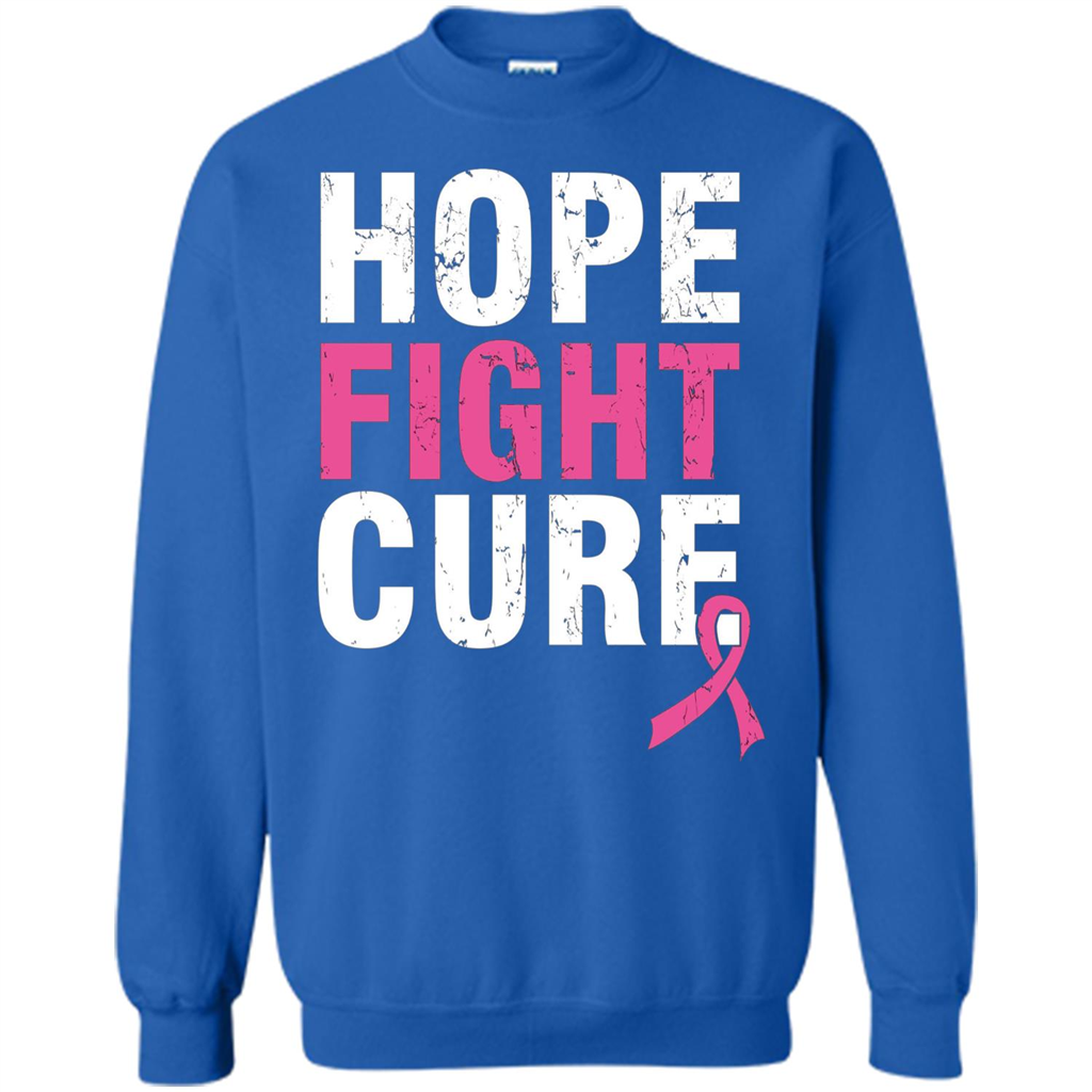 Breast Cancer Awareness T-shirt Hope Fight Cure Royal