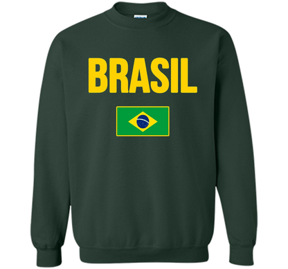 BRASIL T-shirt Brazilian National Country Flag Tee Camiseta cool shirt Forest Green