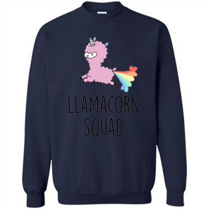 Llamacorn Squad Funny Llama Unicorn T-Shirt Navy