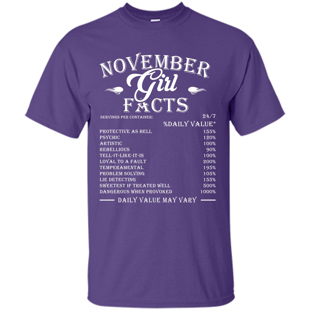 November Girl Facts T-shirt Purple