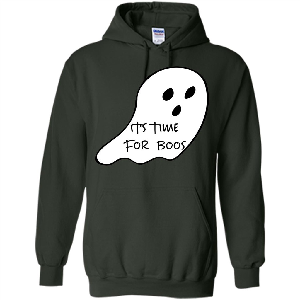 It's Time For Boos Funny Halloween T-shirt Forest Green
