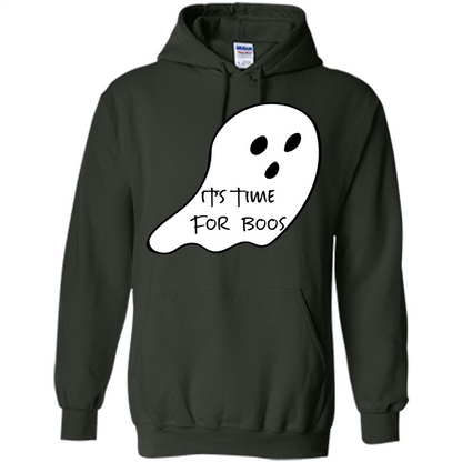 It's Time For Boos Funny Halloween T-shirt Forest Green