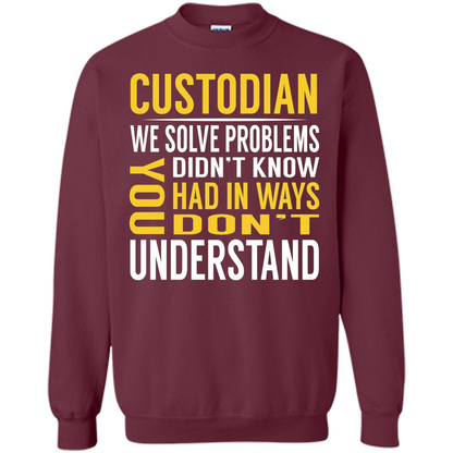 Custodian Solve Problems T-shirt Maroon