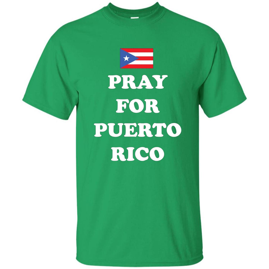 Pray For Puerto Rico Support T-Shirt Irish Green