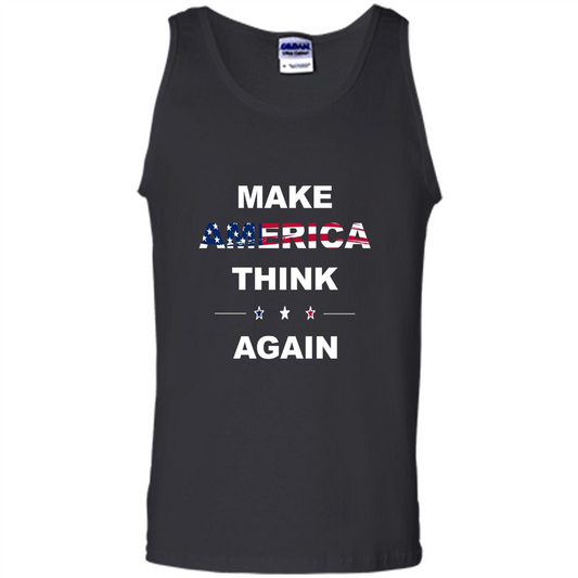 Make America Think Again T-Shirt anti Trump Protest T-shirt Black