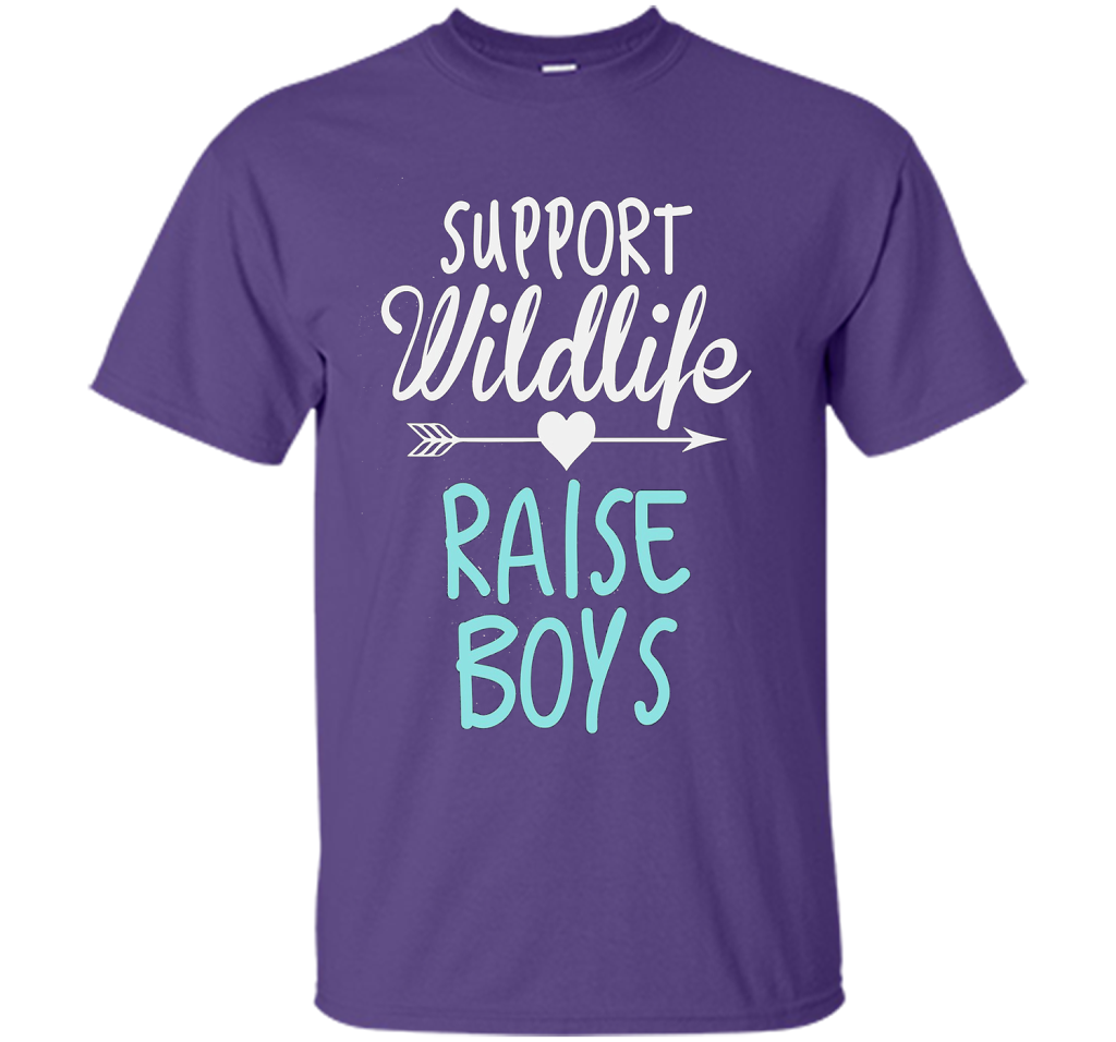 Support Wildlife Raise Boys T-shirt Purple