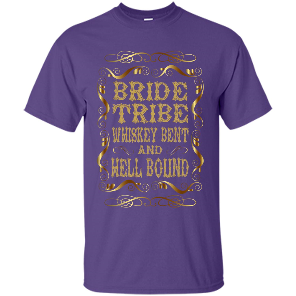 Bride Tribe Whiskey Bent and Hell Bound T-shirt Purple