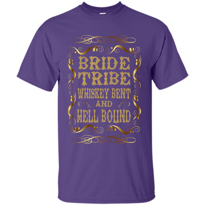 Bride Tribe Whiskey Bent and Hell Bound T-shirt Purple