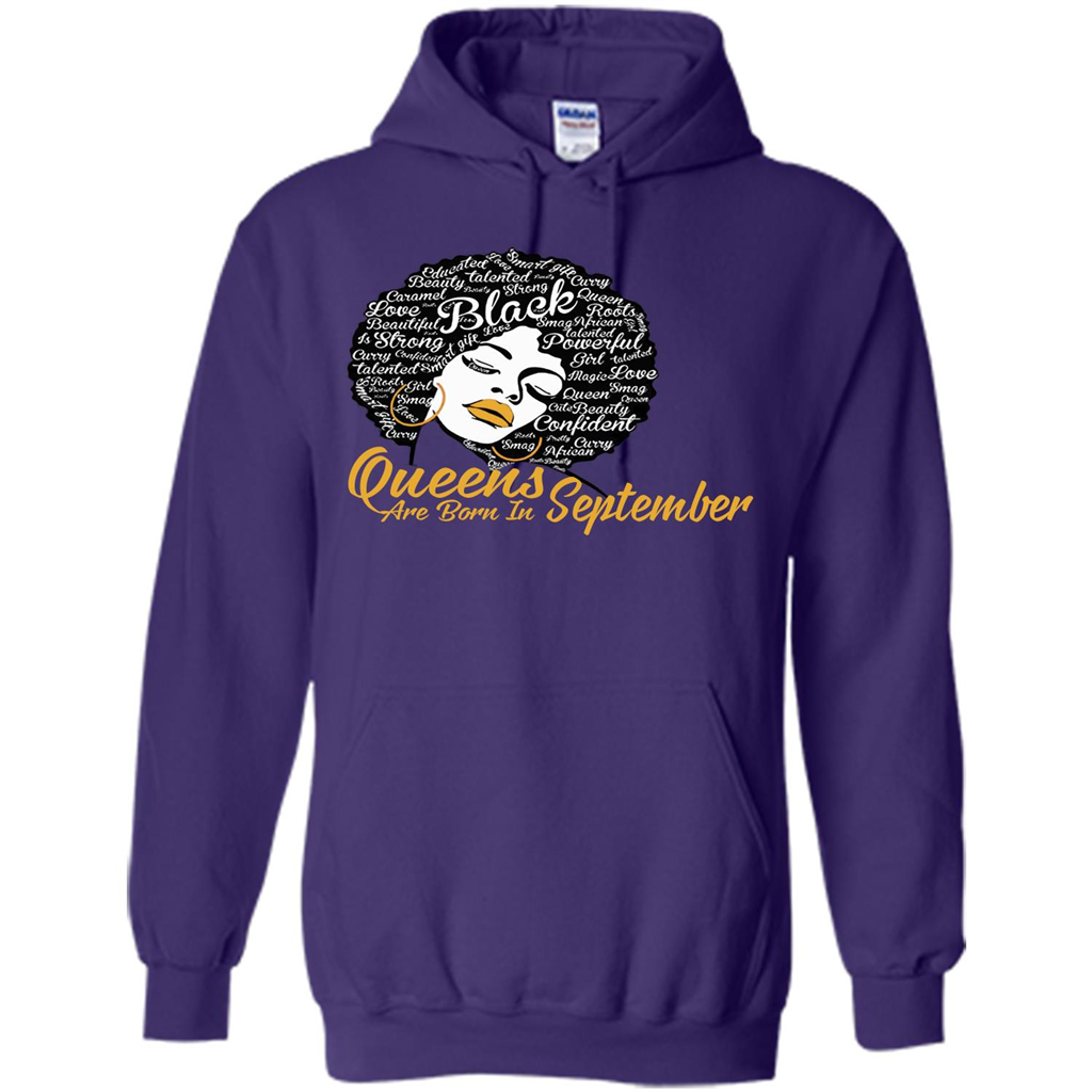 Queen Are Born In September T-shirt Purple