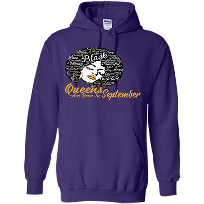 Queen Are Born In September T-shirt Purple
