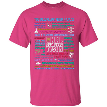 Neil deGrasse Tyson NDT Quotes T-Shirt Let's Make America Smart Again T-shirt Heliconia