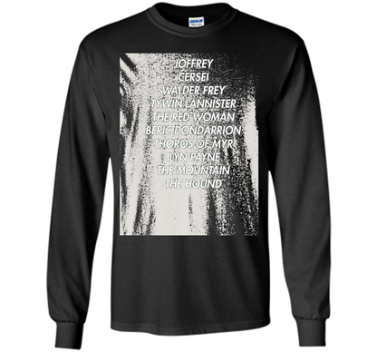 Arya Kill List T-Shirt cool shirt Black